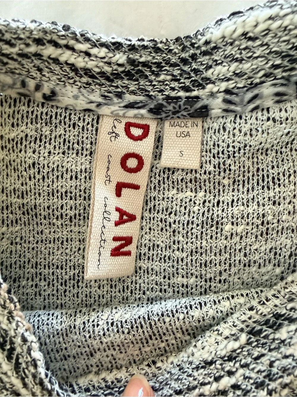 dolan Cream Bell Sleeve Raglan Sweater with Heather Gray Body - Picture 3 of 3